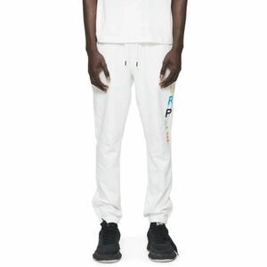 New $240 Men’s Purple Brand Wordmark Drip Sweatpants in Off White Size Large